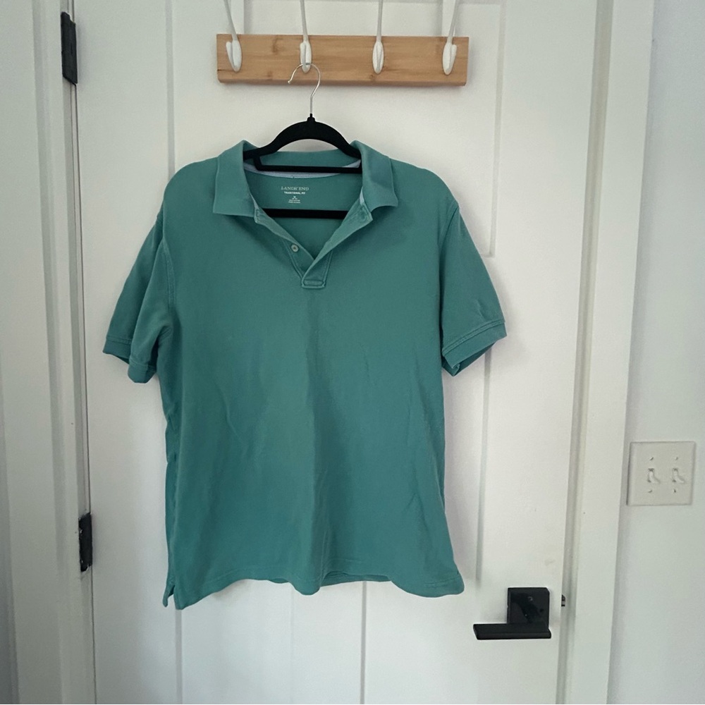Lands' End Green Short Sleeve Tee for Effortless Style